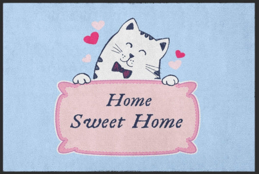 Fussmatte Home Sweet Home Katze 4063 - Fussmatte Individuell