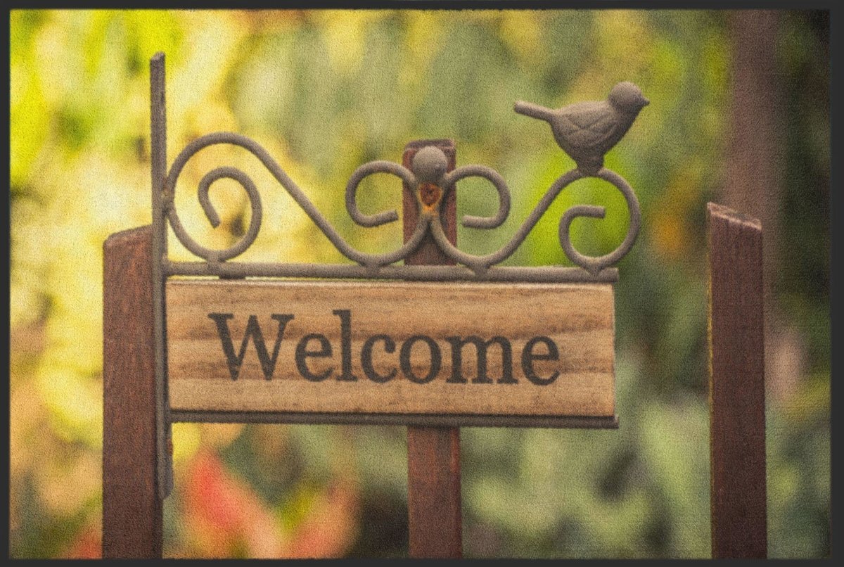 Fussmatte Welcome Schild 4679 - Fussmatte Individuell