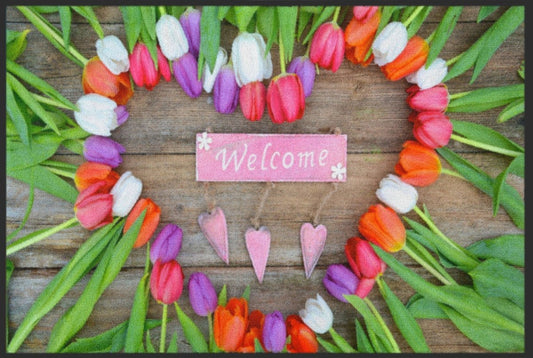 Fussmatte Welcome Tulpen 4328 - Fussmatte Individuell